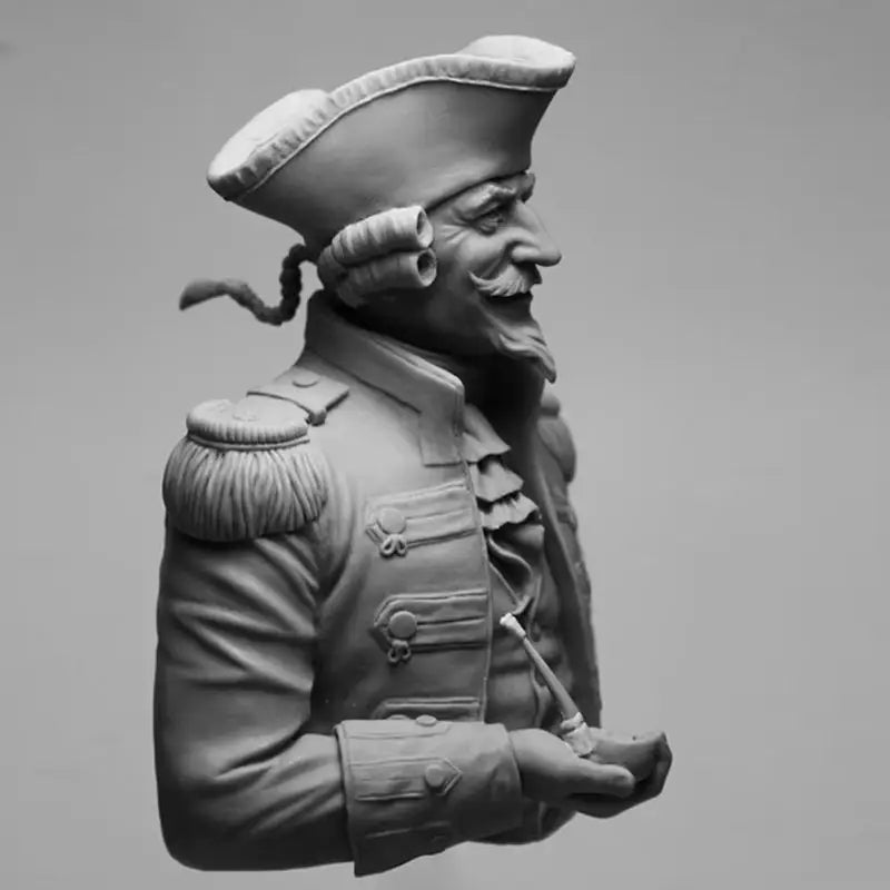 1/9 Napoleonic Officer with Bicorne and Sabre, Resin Model Bust Kit, Unassembled and Unpainted