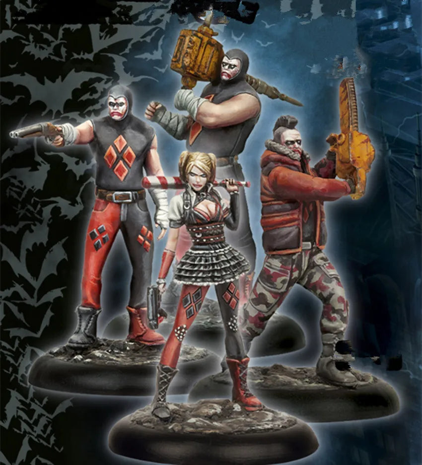 35mm Female Warrior in Red Harlequin Armor with Curved Blade, Resin Model Figure Kit, Fantasy Theme, Unassembled and Unpainted