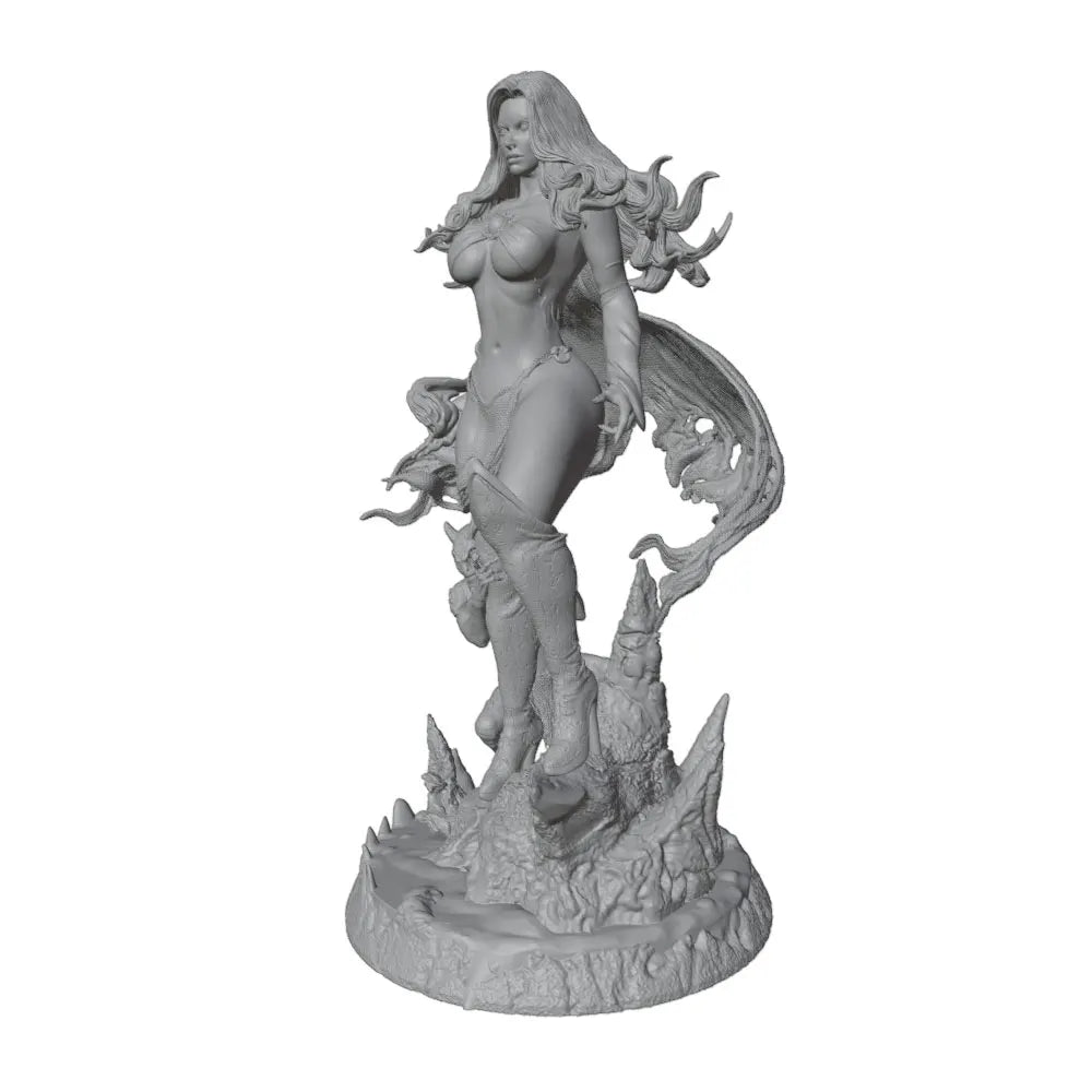 75mm Dark Sorceress with Demonic Tentacles, Resin Model Figure Kit, Fantasy Theme, Unassembled and Unpainted