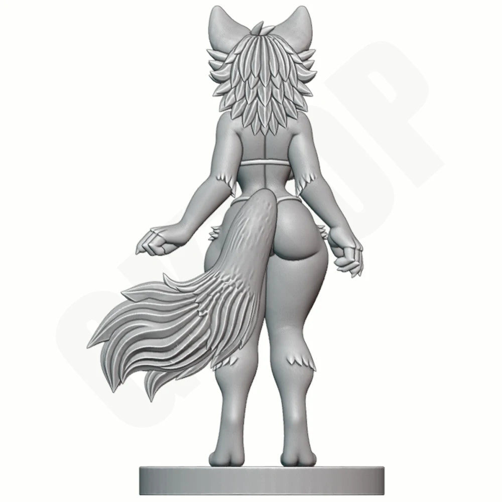 1/24 Anthropomorphic Fox, Resin Model Figure Kit, Fantasy Theme, Unassembled and Unpainted