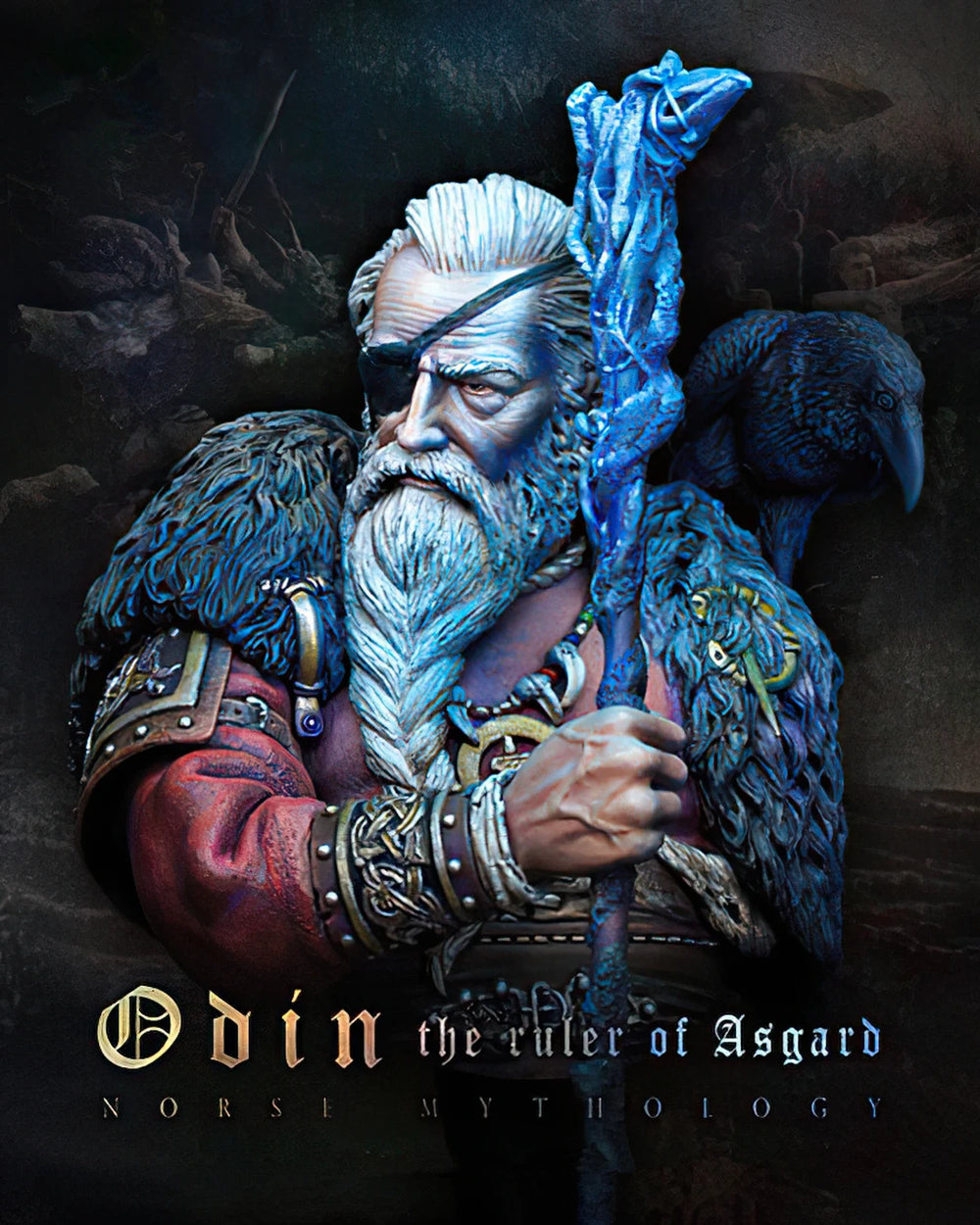1/10 Norse God Odin, Resin Model Figure Kit, Mythology Theme, Unassembled and Unpainted