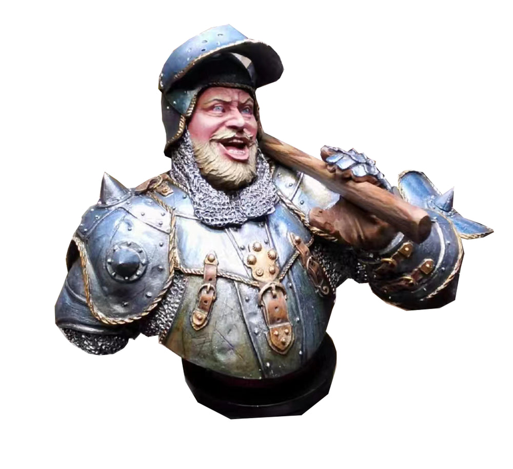 1/10 Medieval Fantasy Knight, Resin Model Bust Kit, Unassembled and Unpainted