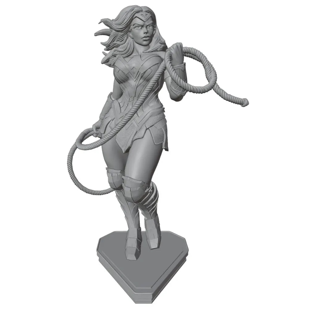 1/24 Female Warrior Wielding Lasso, Resin Model Figure Kit, Unassembled and Unpainted