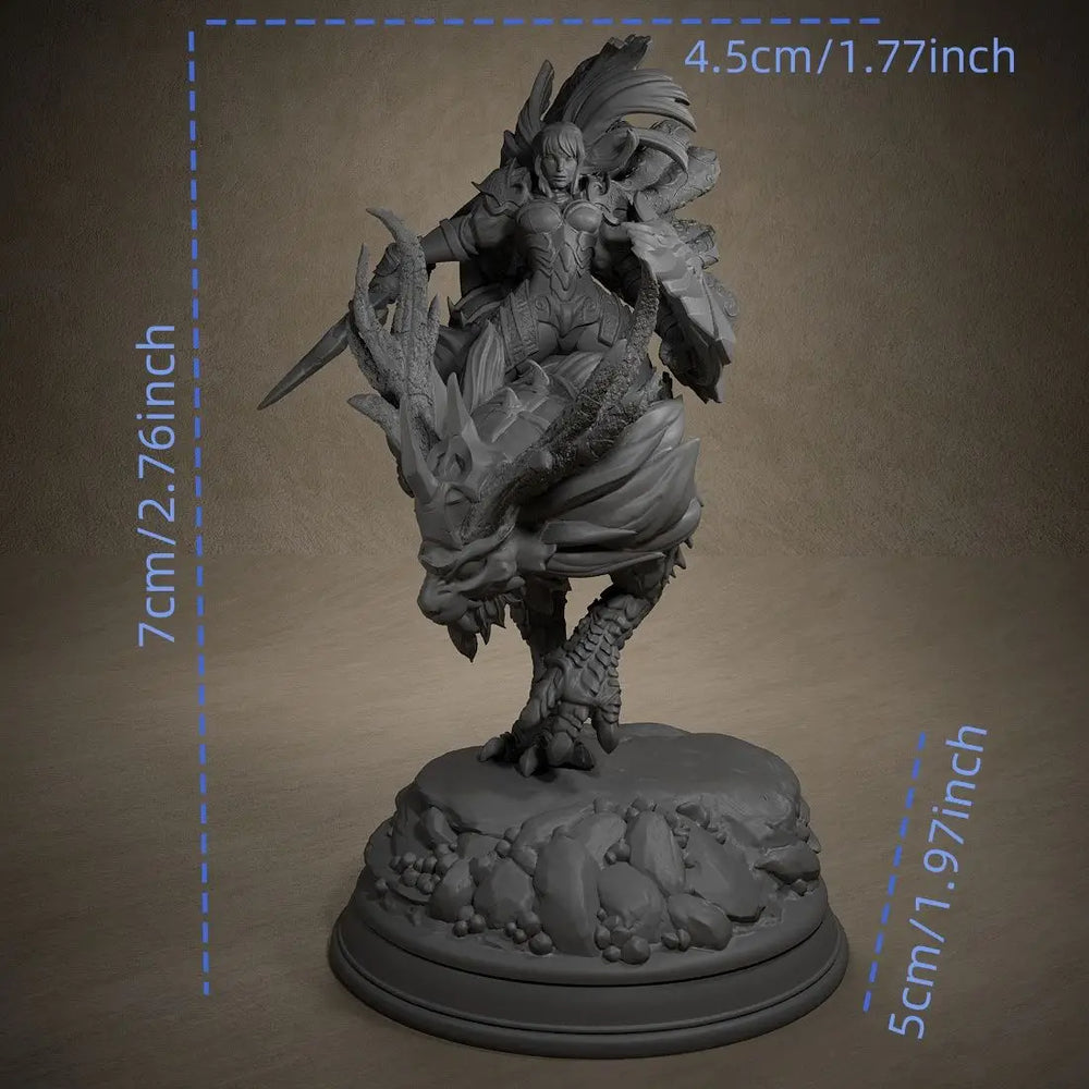 Winged Ornate Demon, Resin Model Figure Kit, Fantasy Theme, Unassembled and Unpainted