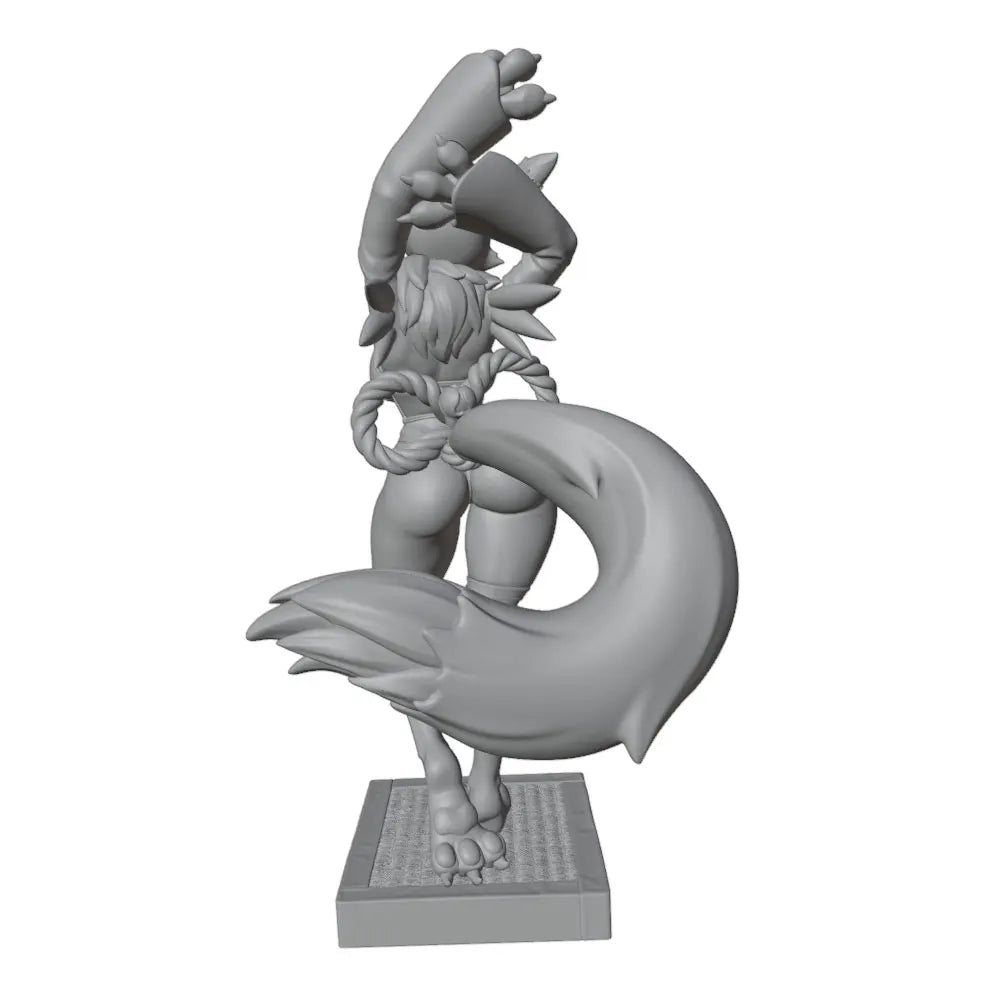 1/24 Anthropomorphic Fox Female in Confident Pose, Resin Model Figure Kit, Unassembled and Unpainted