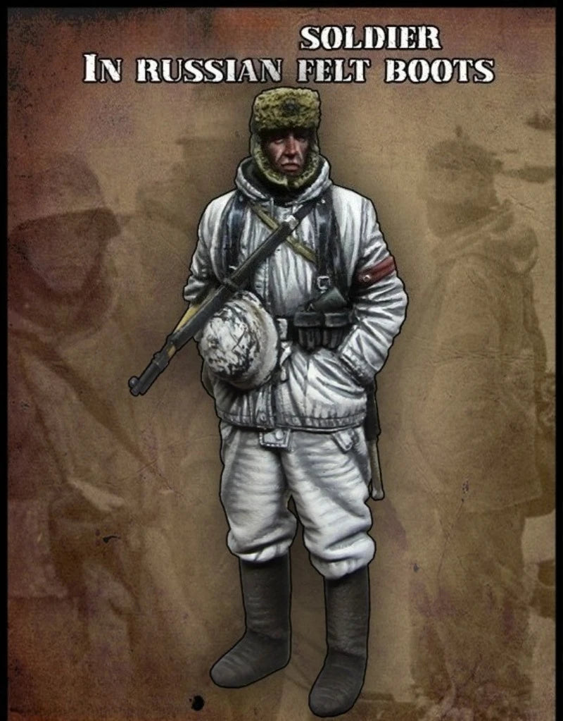 1/35 WWI Russian Infantry in Combat Poses with Gas Masks, 6 Figures, Resin Model Figure Kit, Unassembled and Unpainted