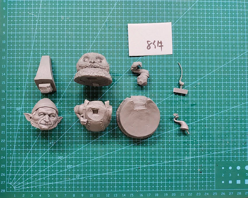 70mm Snokin and the Owl, Resin Model Bust Kit, Fantasy Theme, Unassembled and Unpainted
