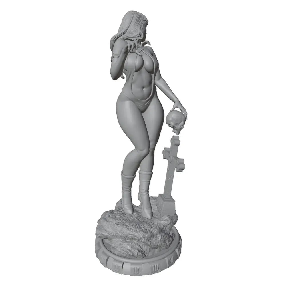 1/24 Seductive Warrior with Sword, Resin Model Figure Kit, Anime Theme, Unassembled and Unpainted