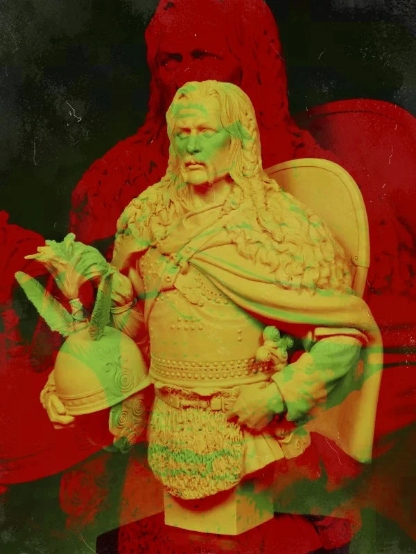 1/12 Medieval Fantasy Warrior, Resin Model Bust Kit, Fantasy Theme, Unassembled and Unpainted