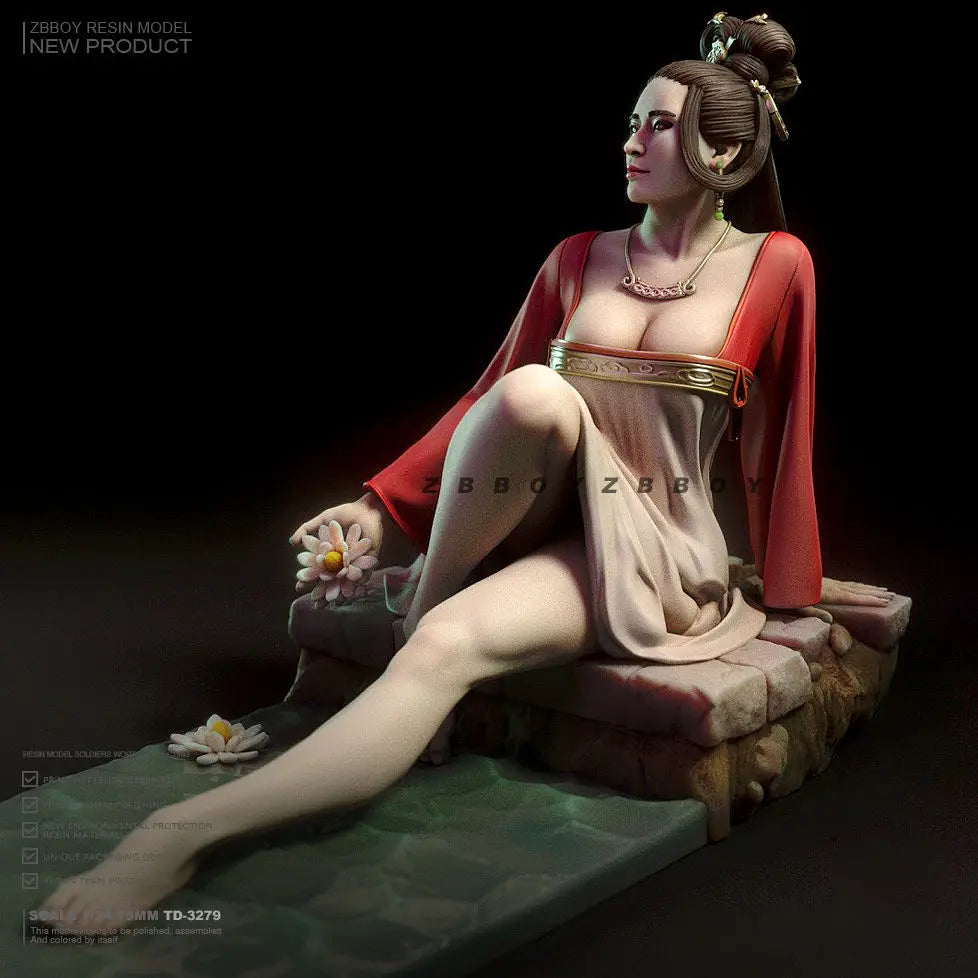 1/24 Eastern Beauty Lady Yang, Resin Model Figure Kit, Fantasy Theme, Unassembled and Unpainted