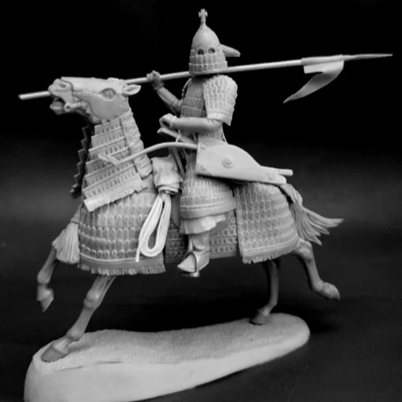 1/32 Medieval Mongolian Cavalry Officer, Resin Model Figure Kit, Unassembled and Unpainted