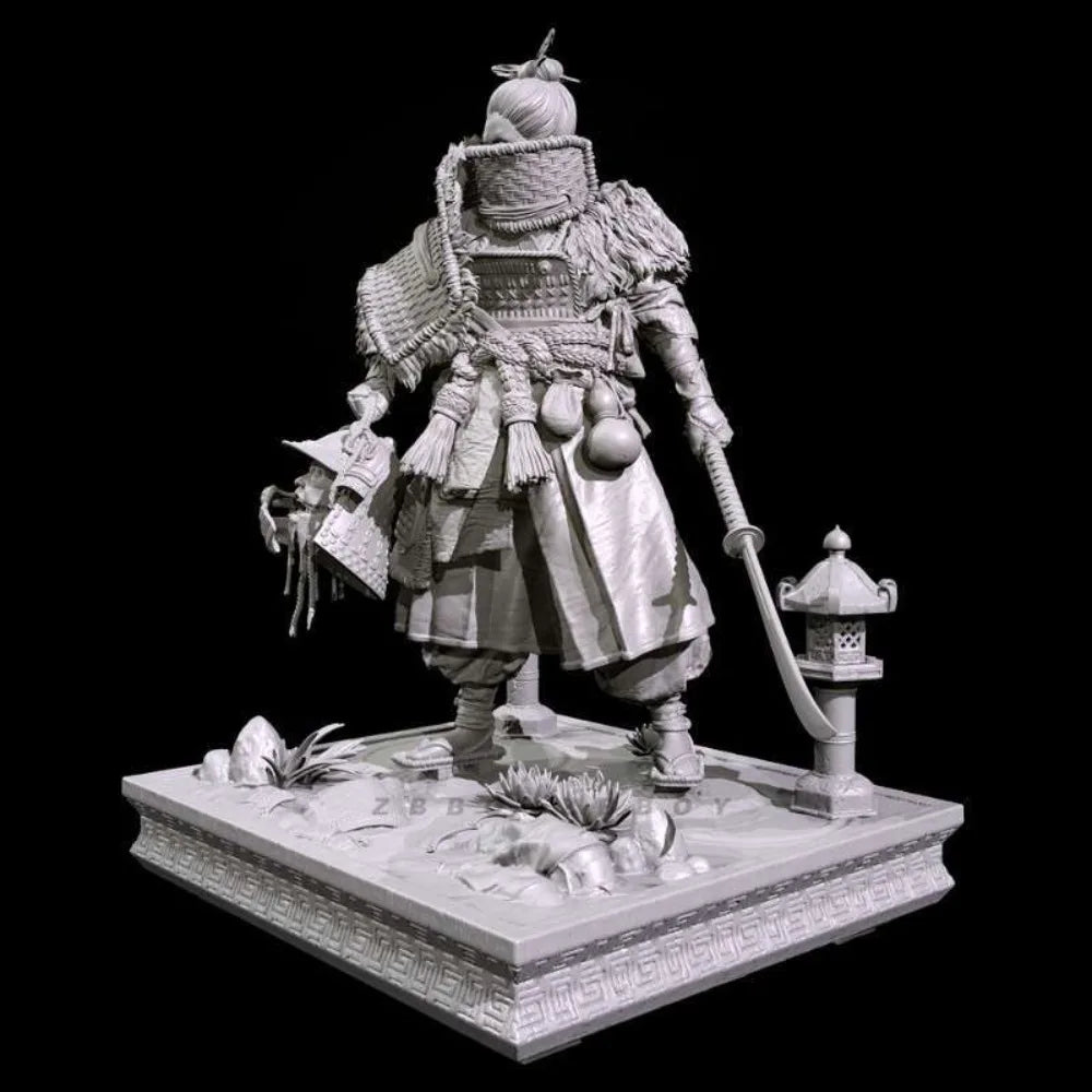 35mm Medieval Ghostfaced Samurai, Resin Model Figure Kit, Unassembled and Unpainted
