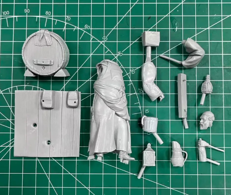1/24 Monk, Resin Model Figure Kit, Fantasy Theme, Unassembled and Unpainted