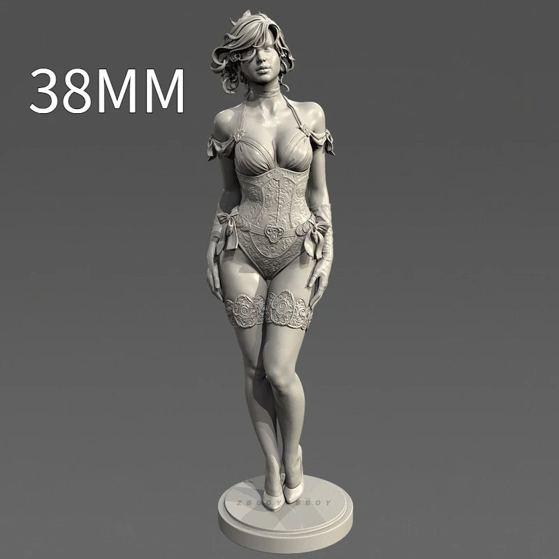 75mm Actress Pin-up, Resin Model Figure Kit, Unassembled and Unpainted