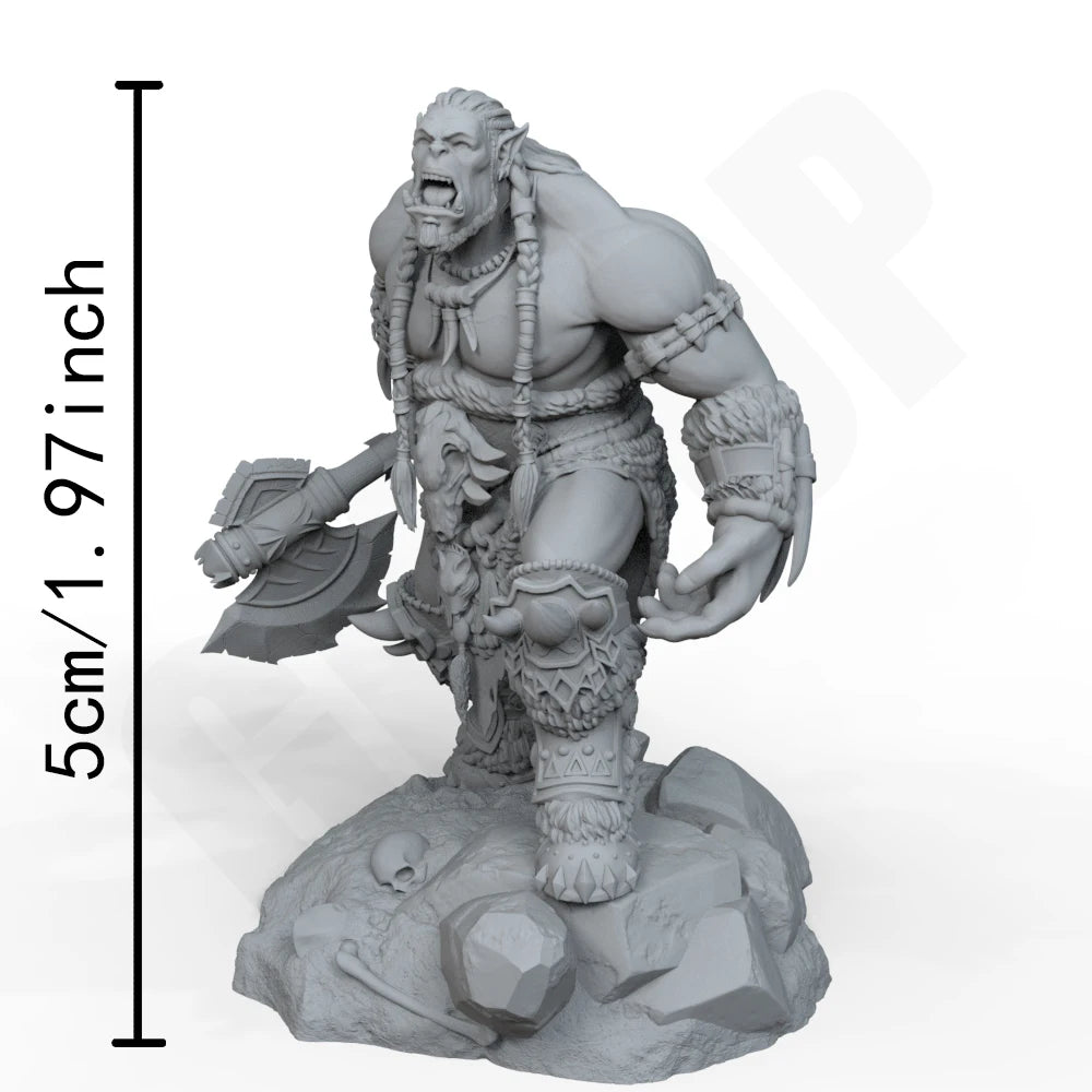 1/35 ORC Warriors, 5 Figures, Resin Model Figure Kit, Fantasy Theme, Unassembled and Unpainted