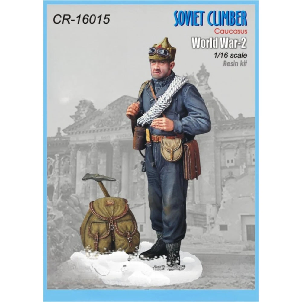 1/16 WWII Soviet Mountaineer, Resin Model Figure Kit, Unassembled and Unpainted