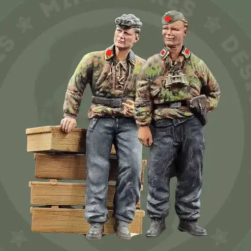 1/35 Modern Infantry Squad in Fortified Bunker, 3 Figures, Resin Model Figure Kit, Unassembled and Unpainted