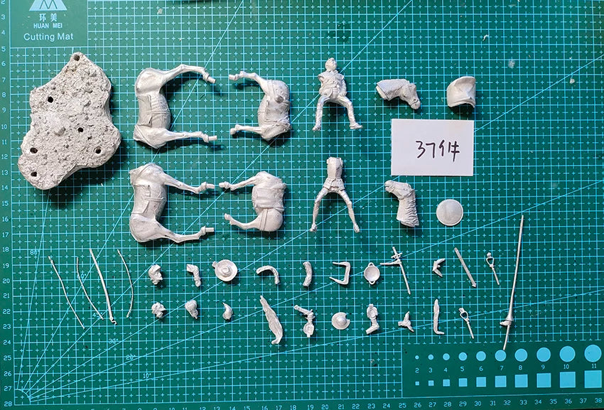 1/32 Medieval Don Quixote and Sancho Panza, 4 Figures, Resin Model Figure Kit, Unassembled and Unpainted