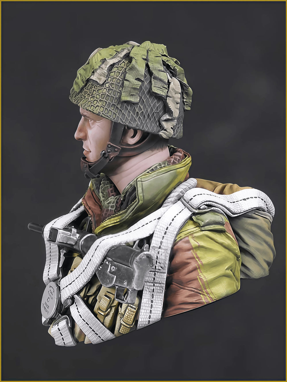 1/10 WWII British Airborne, Resin Model Bust Kit, Unassembled and Unpainted