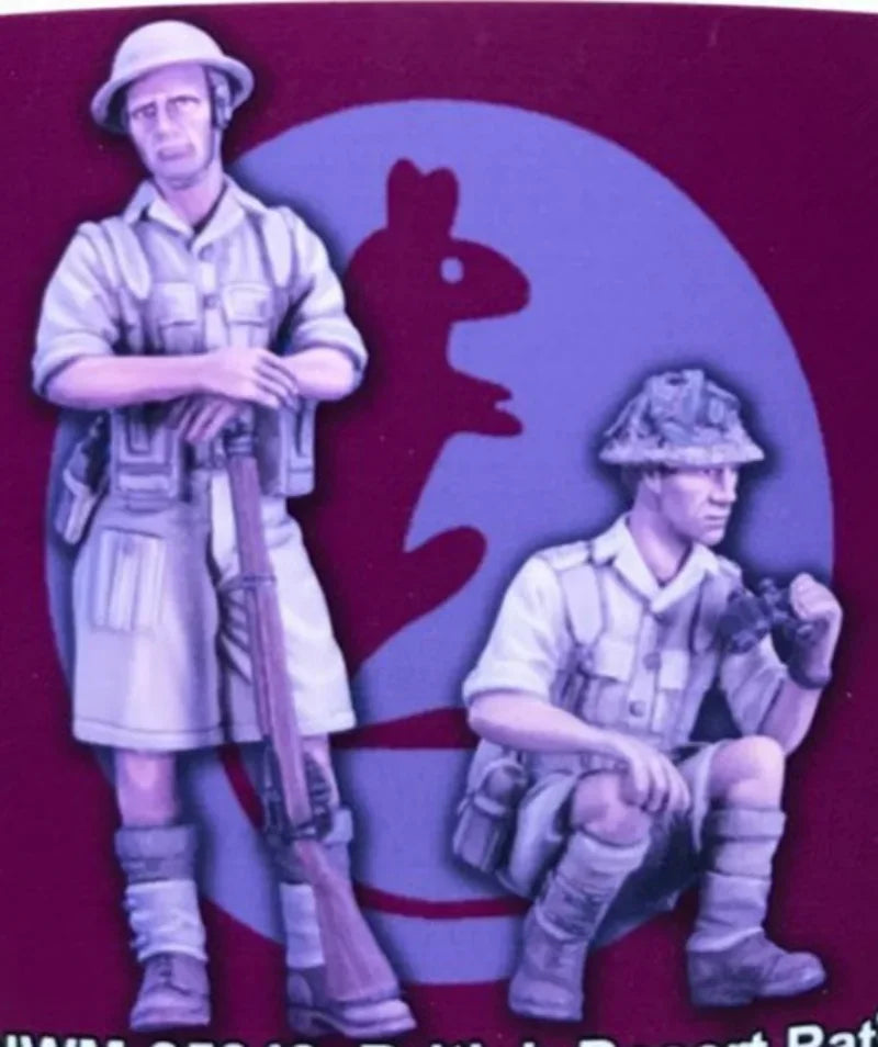 1/35 WWII British Army Soldiers, 2 Figures, Resin Model Figure Kit, Unassembled and Unpainted
