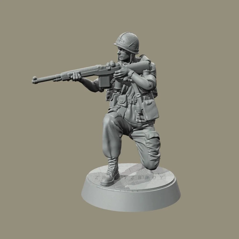 50mm Vietnam War U.S. Soldiers, 3 Figures, Resin Model Figure Kit, Unassembled and Unpainted