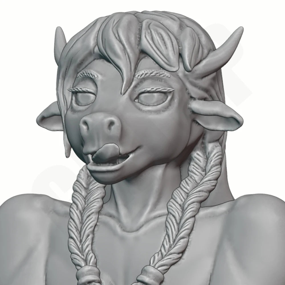 1/24 Minotaur Girl, Resin Model Figure Kit, Fantasy Theme, Unassembled and Unpainted
