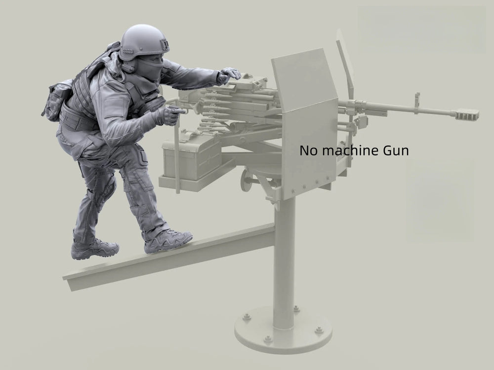 1/35 Modern Infantry Tactical Soldiers, 5 Figures, Resin Model Figure Kit, Unassembled and Unpainted
