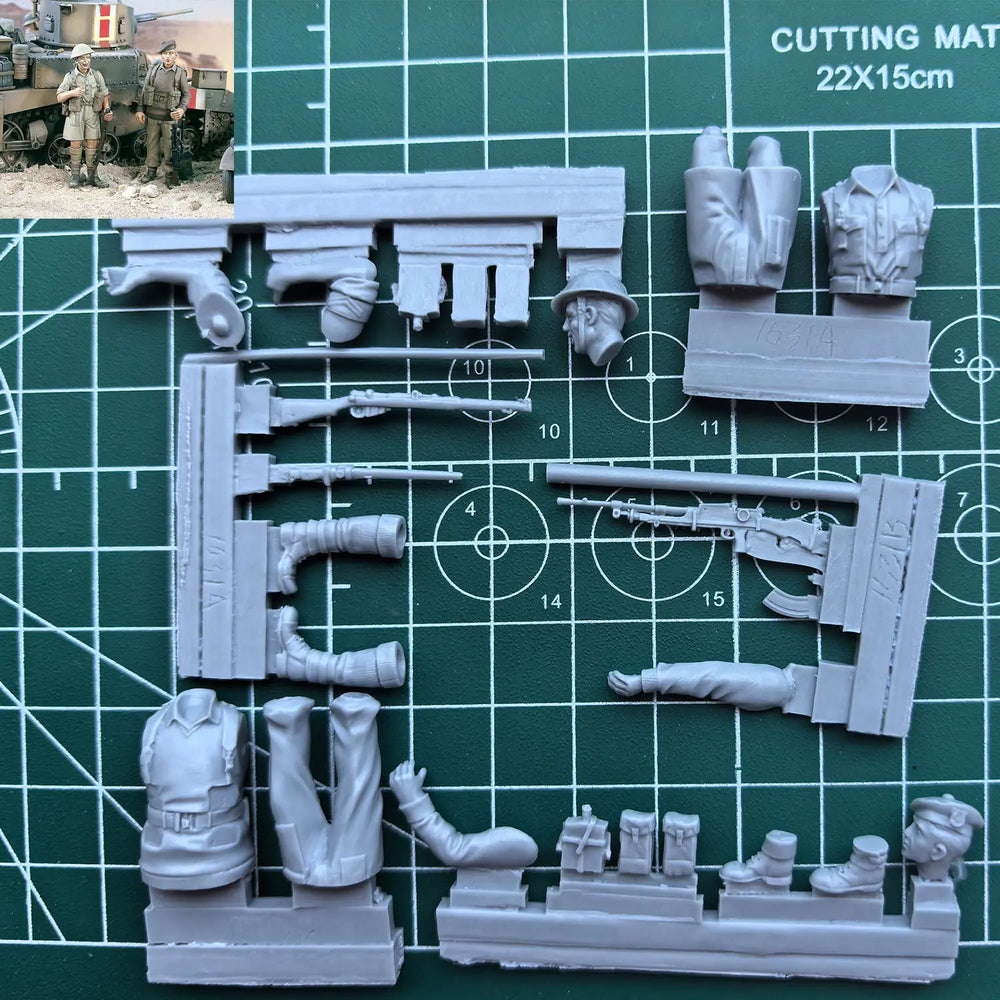 1/35 WWII British Infantryman in Combat Stance, Resin Model Figure Kit, Unassembled and Unpainted