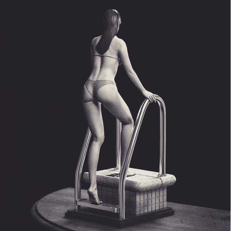 1/24 Poolside Bikini Female, Resin Model Figure Kit, Unassembled and Unpainted