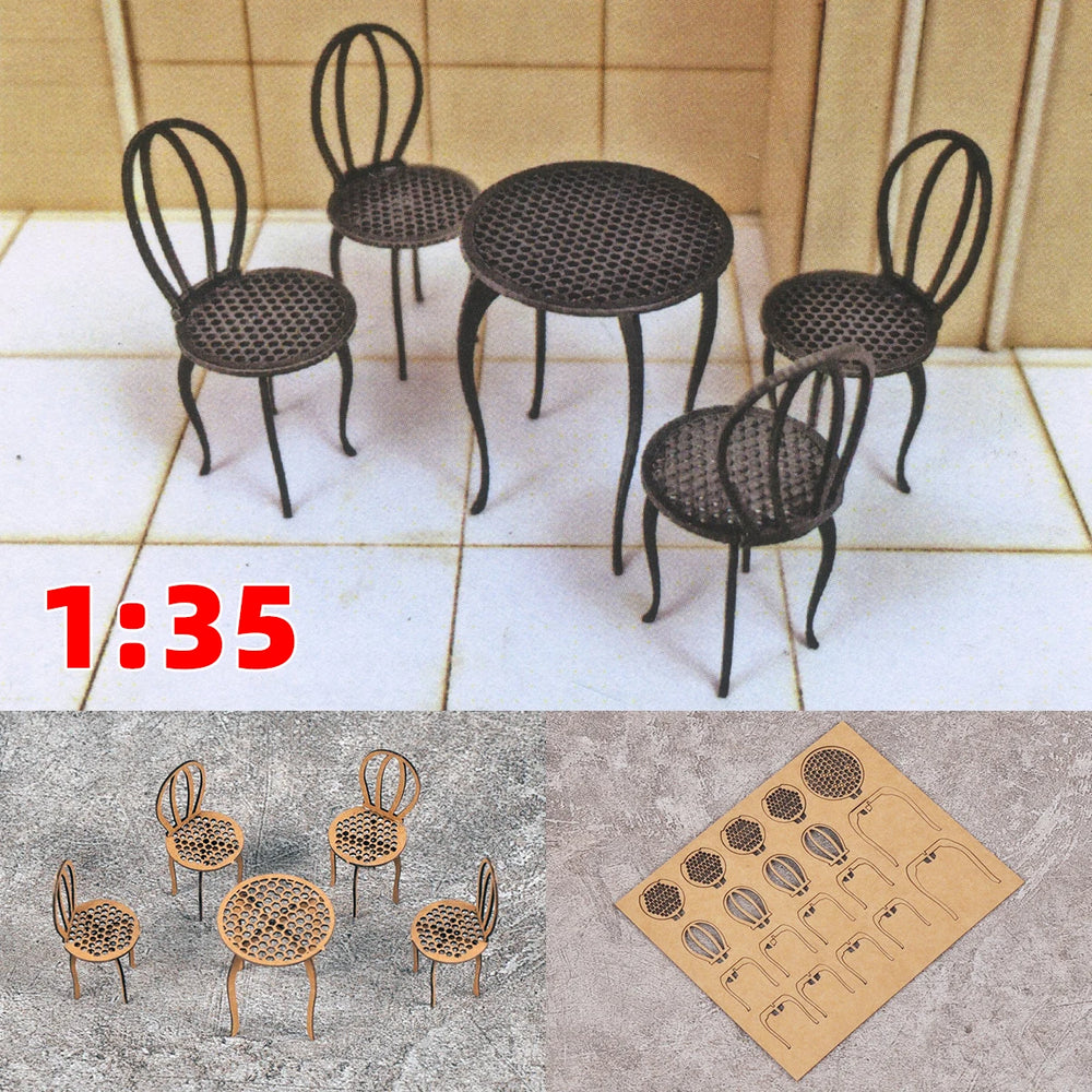 1/35 Furniture Set, Resin Model Accessory Kit, Historical Theme, Unpainted