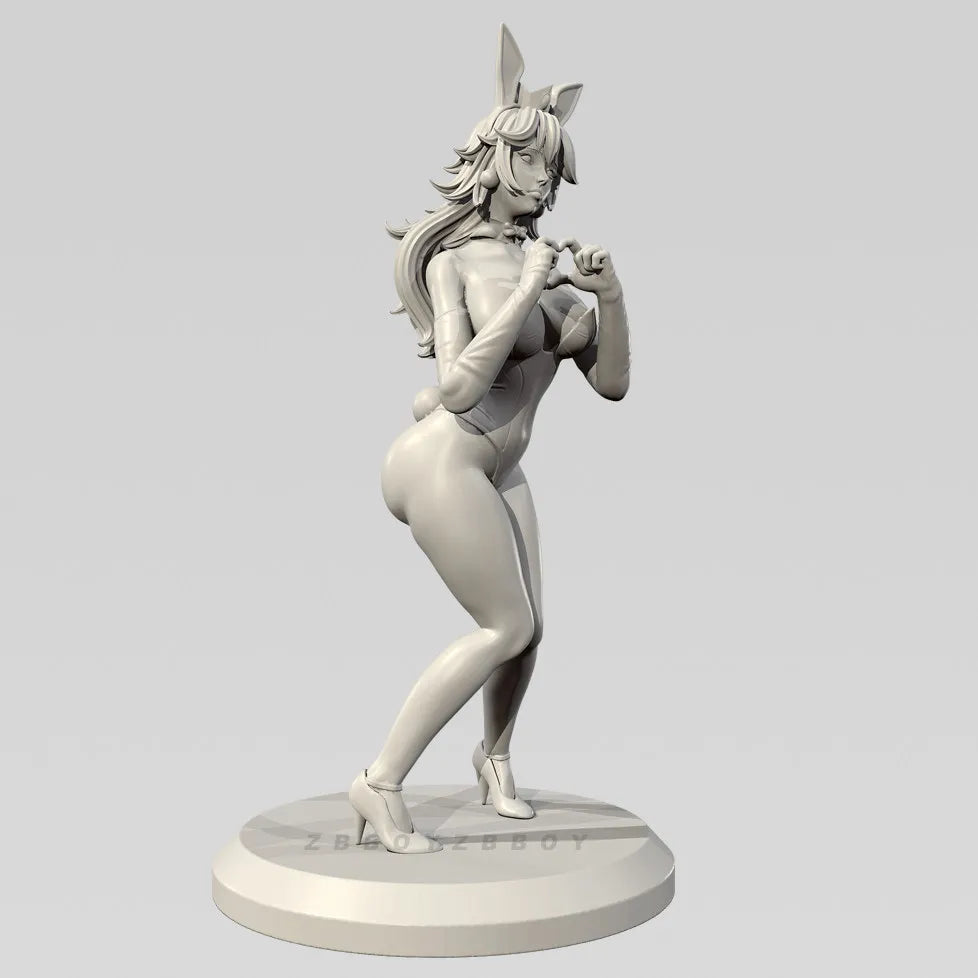 75mm Cat-Girl Neko Character, Resin Model Figure Kit, Anime Theme, Unassembled and Unpainted