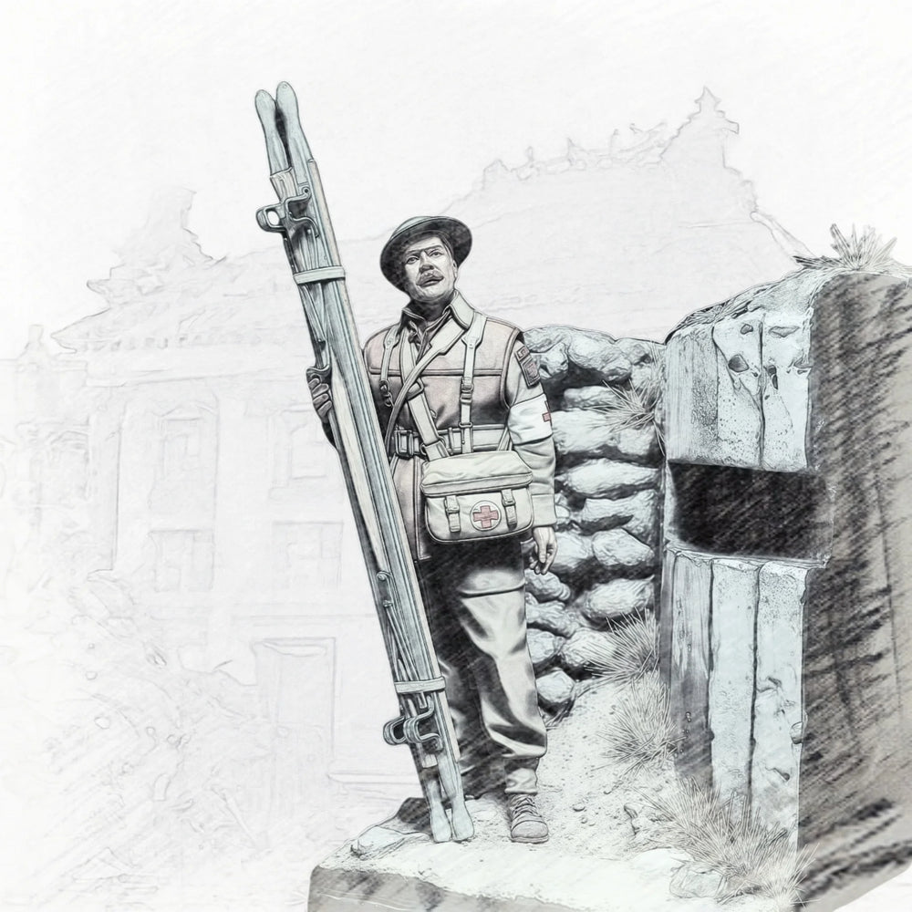 1/35 WWI Australian Soldier with Slouch Hat, Resin Model Figure Kit, Unassembled and Unpainted