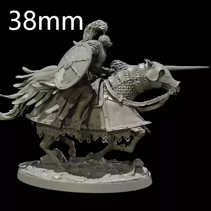 50mm Medieval Knight Cavalry Team, 5 Figures, Resin Model Figure Kit, Unassembled and Unpainted