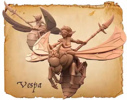 Fairy on Vespa, Resin Model Figure Kit, Fantasy Theme, Unassembled and Unpainted