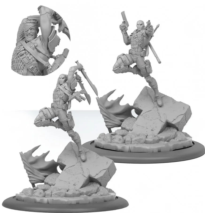 35mm Warriors & Orcs, 5 Figures, Resin Model Figure Kit, Fantasy Theme, Unassembled and Unpainted