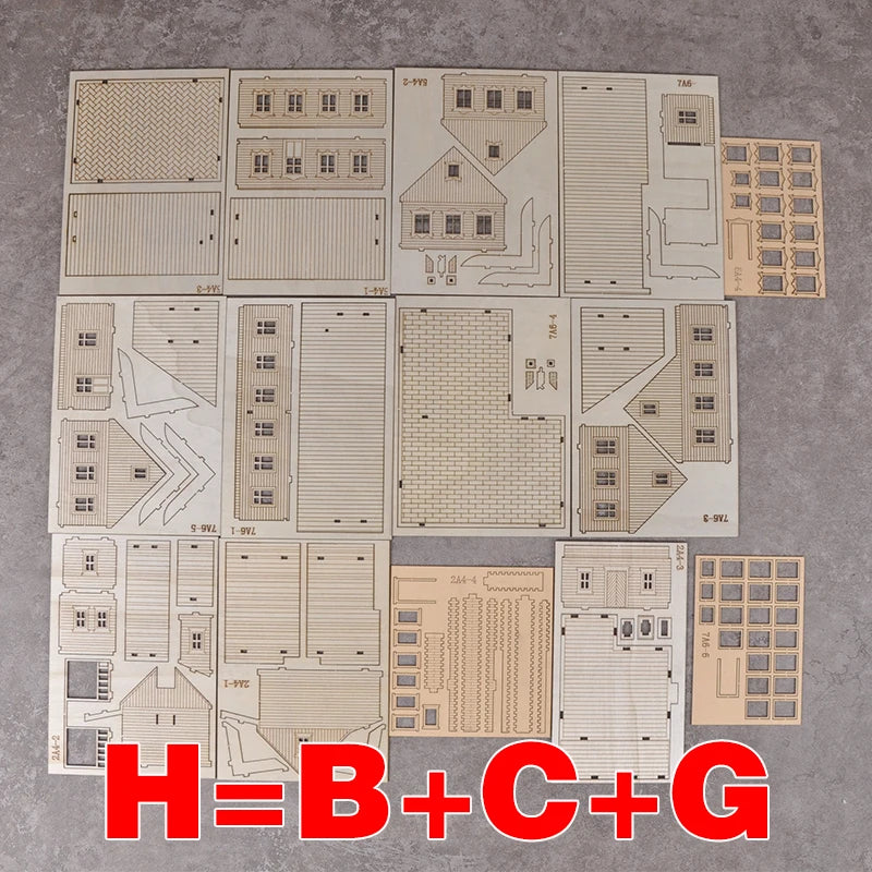 1/72 Eastern European Village Buildings, Resin Model Diorama Kit, Historical Theme, Unassembled and Unpainted