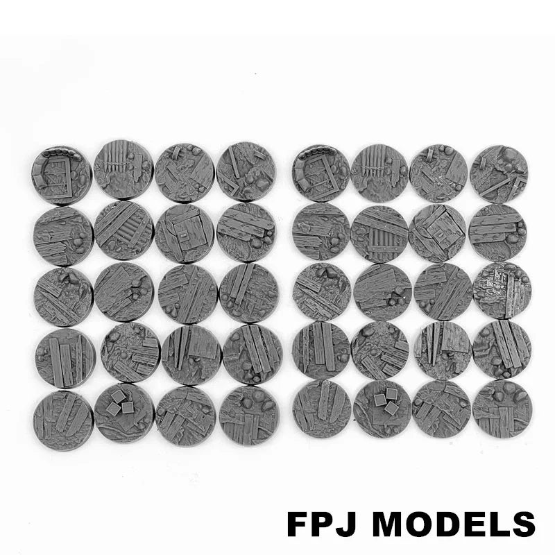 25mm Modern 25mm Trench Bases, Resin Model Terrain Kit, Unpainted