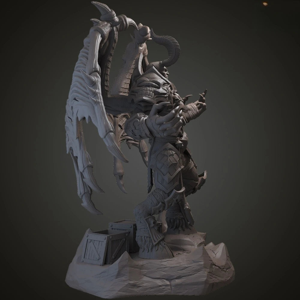 75mm Demon, Resin Model Figure Kit, Fantasy Theme, Unassembled and Unpainted