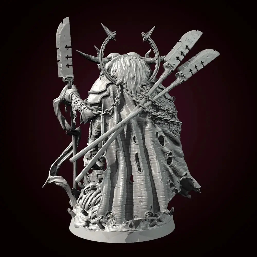 75mm Demonic Ghost-Faced Creature, Resin Model Figure Kit, Fantasy Theme, Unassembled and Unpainted
