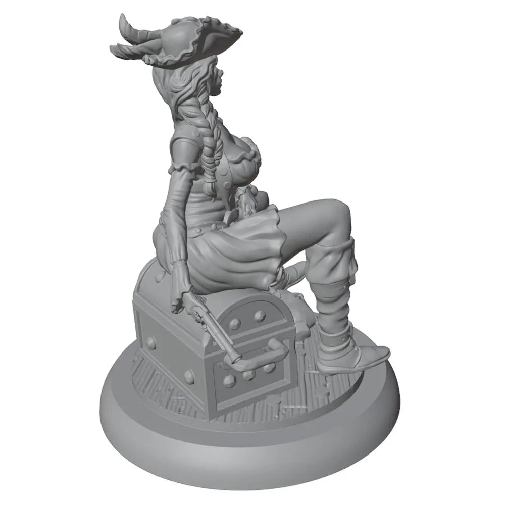 75mm Female Pirate, Resin Model Figure Kit, Unassembled and Unpainted