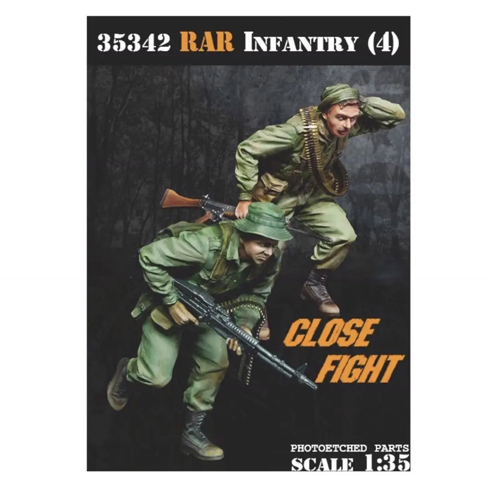 1/35 WWII German Infantry Close Combat, 4 Figures, Resin Model Figure Kit, Unassembled and Unpainted