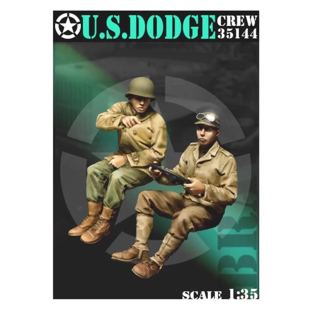 1/35 WWII U.S. Army Soldiers, 2 Figures, Resin Model Figure Kit, Unassembled and Unpainted