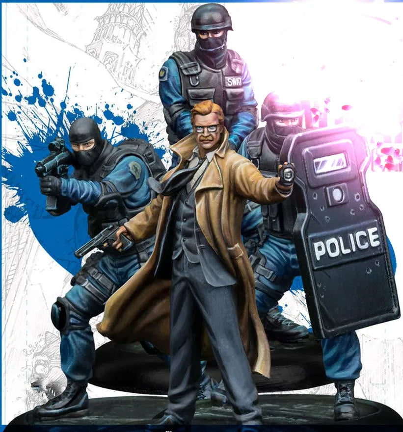 Modern SWAT Team Officers, 3 Figures, Resin Model Figure Kit, Unassembled and Unpainted
