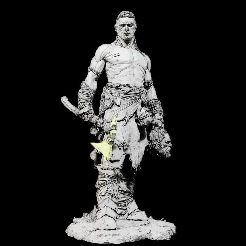 1/24 Ancient Barbarian Warriors with Feathered Helms, 3 Figures, Resin Model Figure Kit, Unassembled and Unpainted