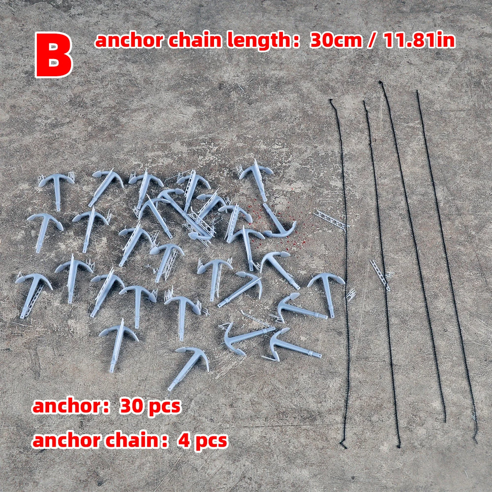 Sailing Ship Anchor and Chain, Resin Model Accessory Kit, Historical Theme, Unpainted