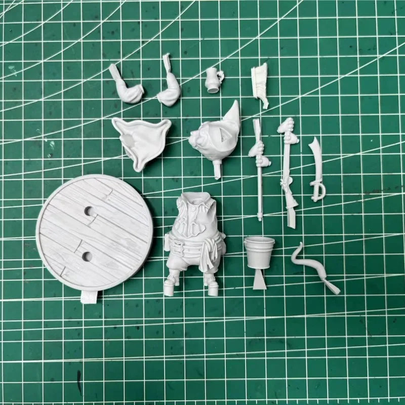 70mm Pirate, Resin Model Figure Kit, Fantasy Theme, Unassembled and Unpainted