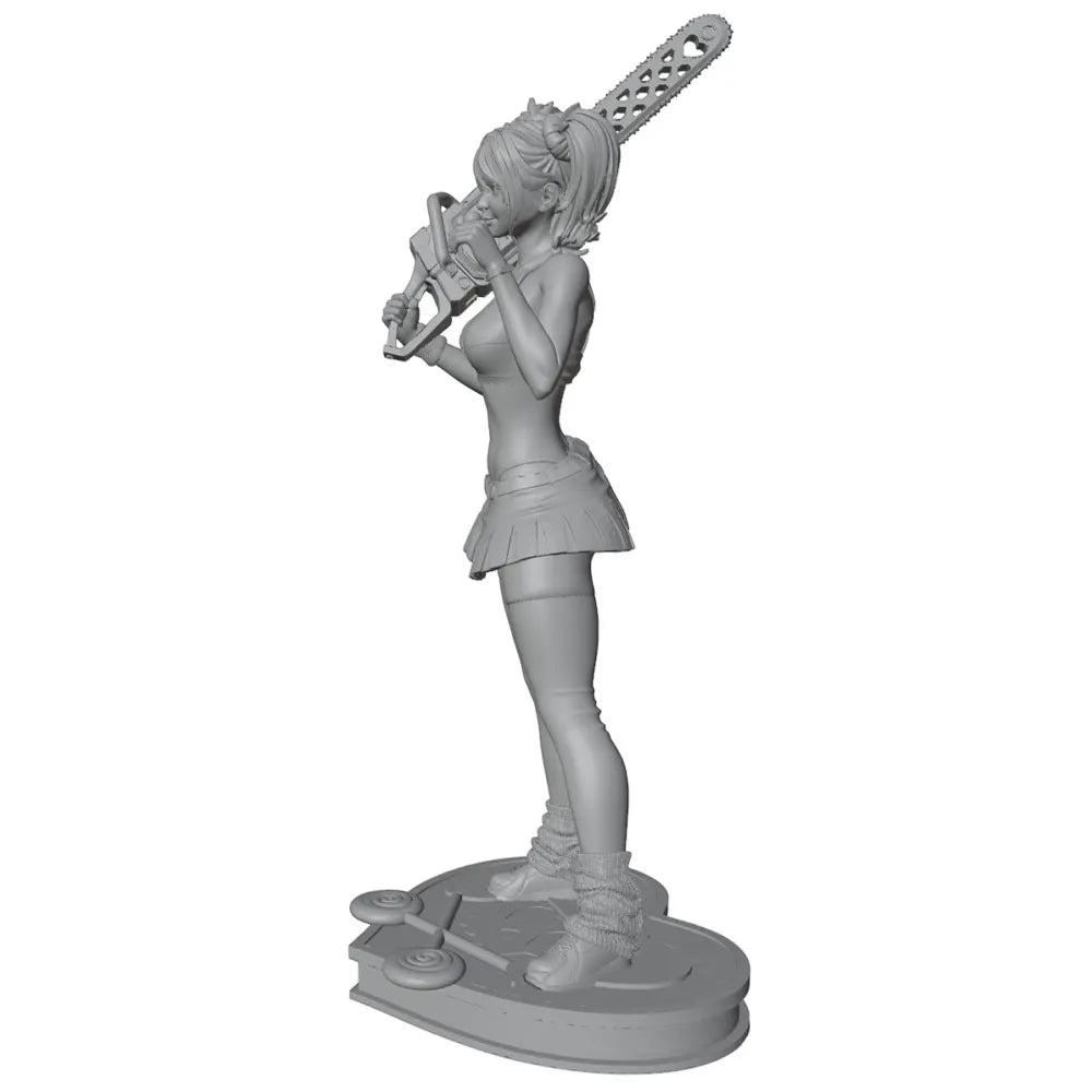 75mm Girl with Twin-Tails, Resin Model Figure Kit, Anime Theme, Unassembled and Unpainted