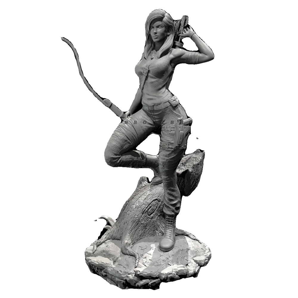 75mm Dragon Archer, Resin Model Figure Kit, Fantasy Theme, Unassembled and Unpainted