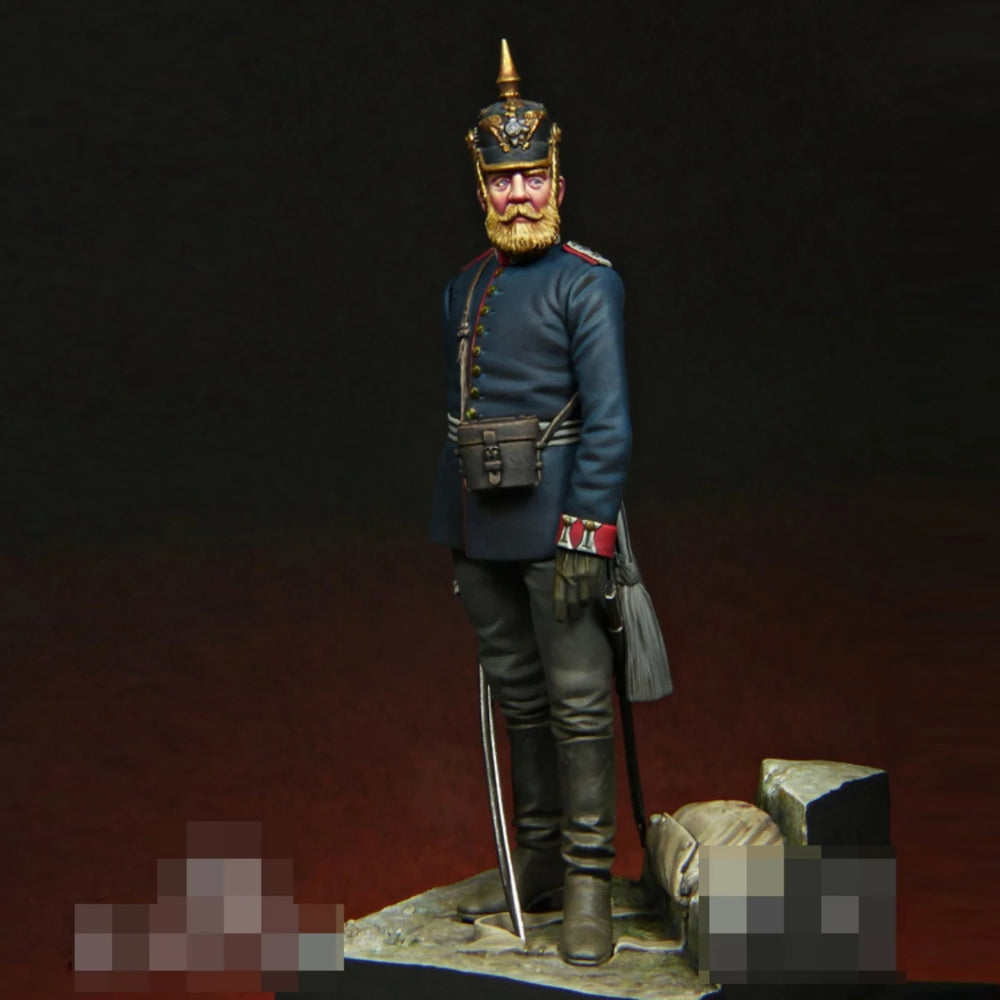 1/24 WWI Prussian Infantry Guard Officer, Resin Model Figure Kit, Unassembled and Unpainted