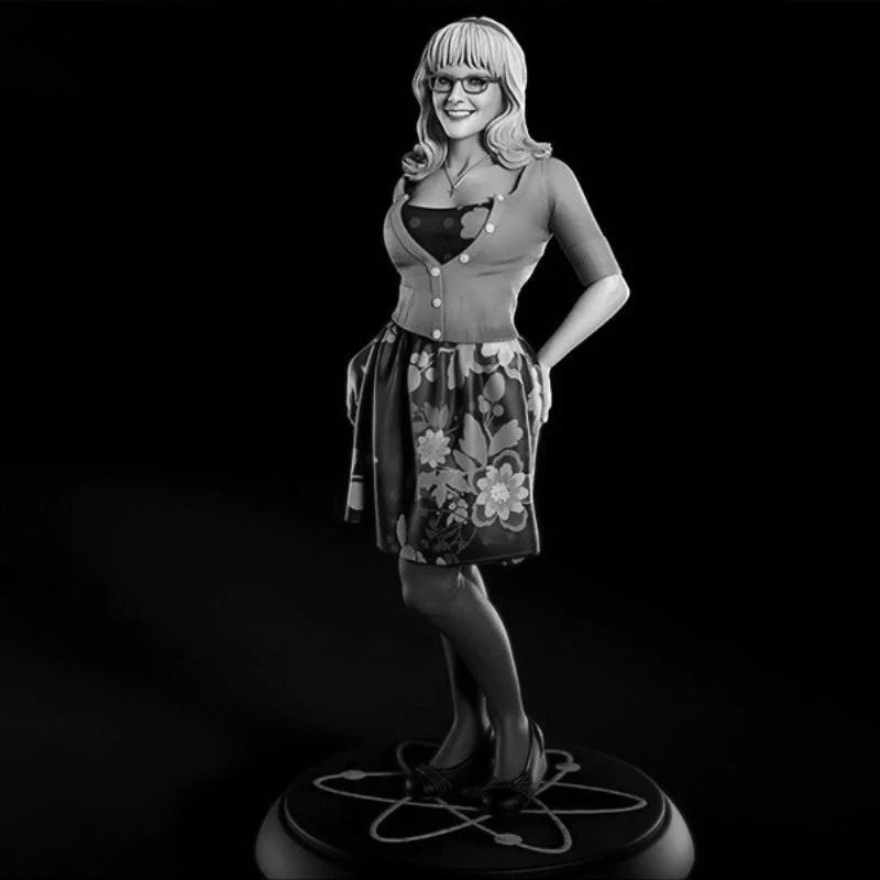 1/24 Vintage Waitress, Resin Model Figure Kit, Unassembled and Unpainted